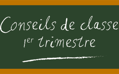 Planning des conseils de classe du premier trimestre